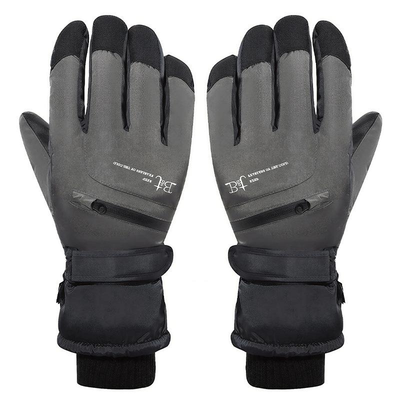 Winter Waterproof and Velvet Skiing Gloves, Outdoor Hiking Anti Slip Gloves