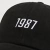 1987 new hat Korean version casual soft top embroidered cap men and women outdoor sunshade spring and autumn baseball cap