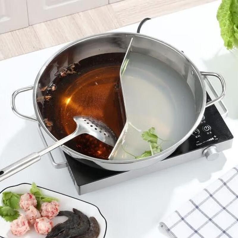 ZISIZ 40cm Stainless Steel Mandarin Duck Hot Pot