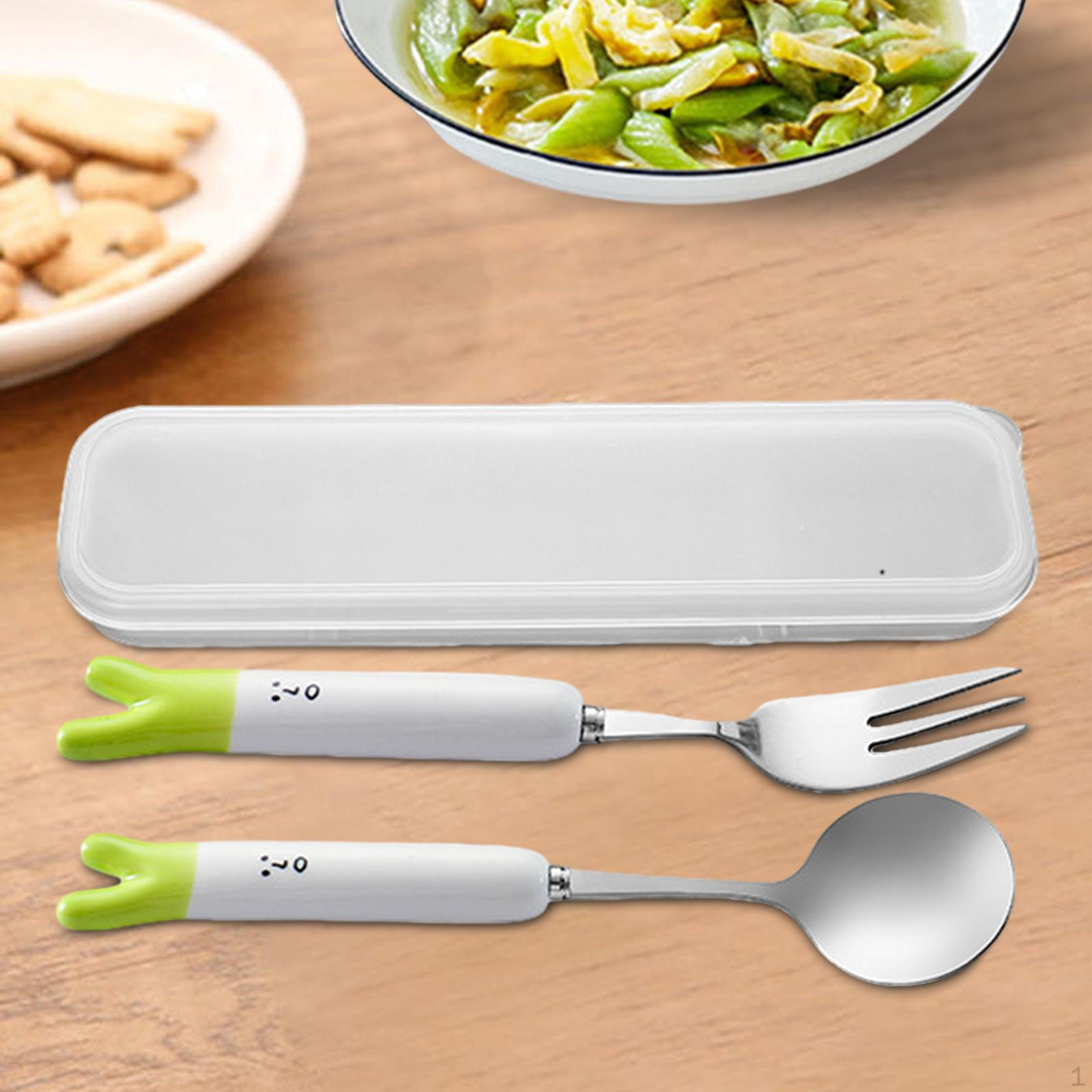 

Компактный набор вилок и ложек с чехлом для переноски для дорожных мероприятий green onions