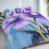 3Pcs Bedding Pillowcase Quilt Cover Set Watercolor Style Flower 2D Digital Printing Suitable For Bedroom Hotel Dormitory Decor