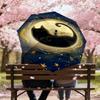 1PC cat moon Automatic Open/Close Umbrella with Windproof, 8-Rib Sturdy Canopy, Durable Ribs, Fashionable Design, Outdoor Accessory, Fun Prin, Holiday