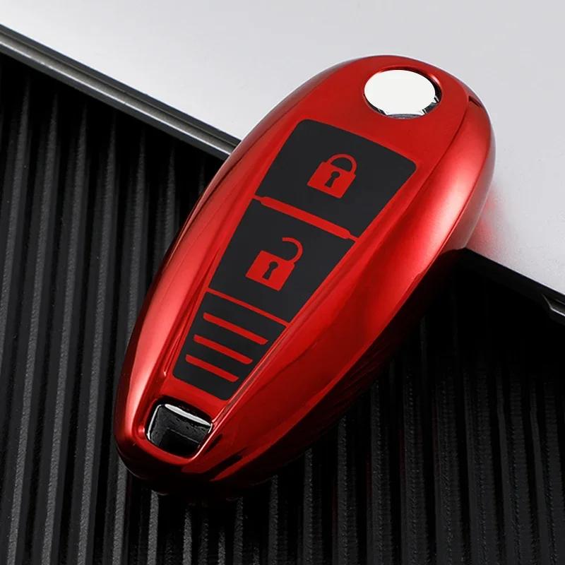 TLIN5 3 Button Soft TPU Car Remote Key Shell Cover Case for Suzuki Vitara Swift Ignis Kizashi SX4 Baleno Ertiga 2016 2017 2018 2019