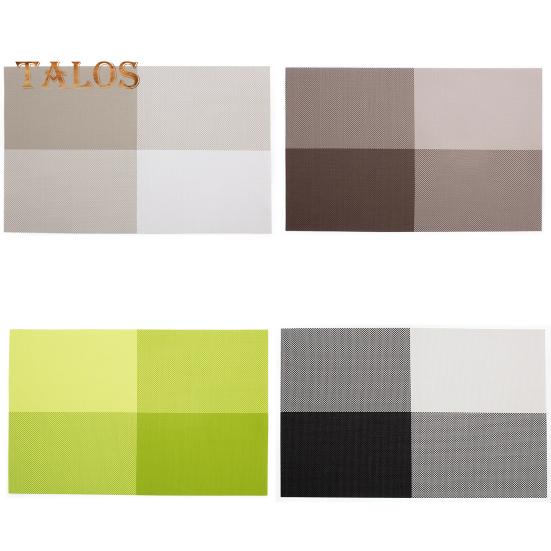 Placemat Wear Resistant Waterproof Non-slip Heat Insulation Rectangular Table Mat Glassware Cup Coaster