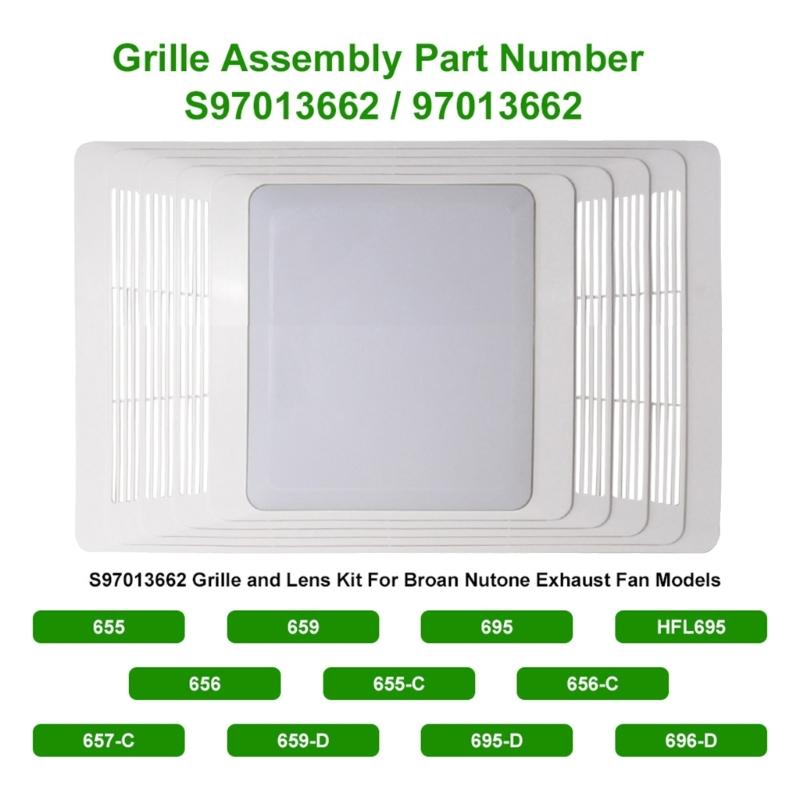 ABS Bathroom Ventilation Grille with Noise Reduction Designs S97013662 Tool Easy Mounting Systems Air Circulation Grille