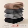 Men's Mid-calf Winter Warm High-elasticity Socks, Men's Socks, Anti-odor and Sweat-absorbing Solid Color Super Thick Wool Socks