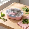 Microwave Safe Cute Lunch Container Food Grade Partitioned  Lunch Plate  Refrigeration Storage