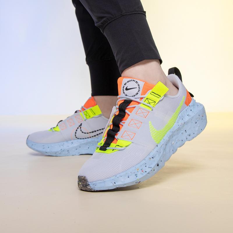 Nike Crater Impact Football Grey Women Sneakers Hyper-Crimson Black Volt CW2386-002
