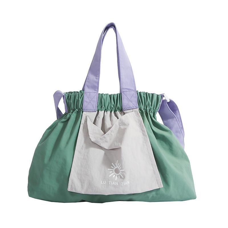 Simple Pattern Letter Contrasting Color Children Shoulder Bag For Daily Use