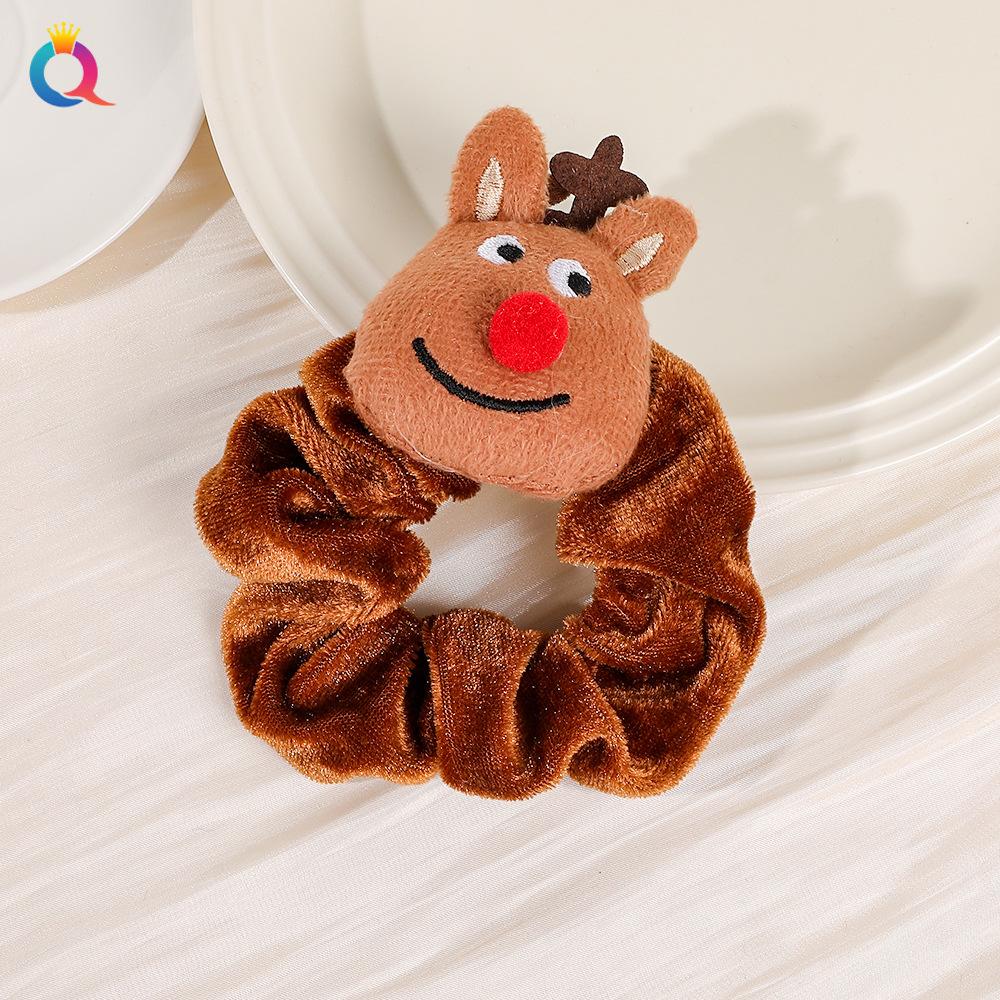 1 Pcs Christmas Headdress Plush Large Intestine Headband with High-end Feeling, Tied Hair Headband