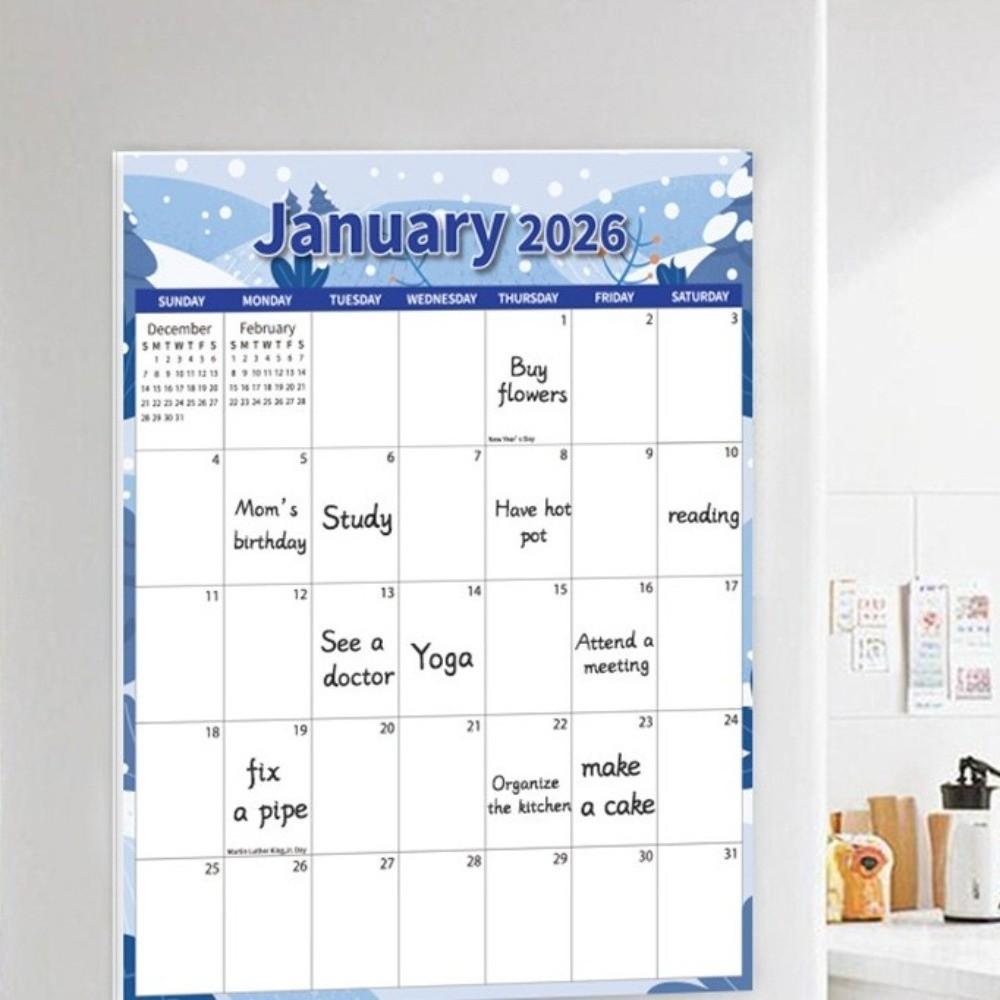 Smudge-proof Daily Planning Calendar 12-month Schedule Planner New Countdown Calendar  Home Use