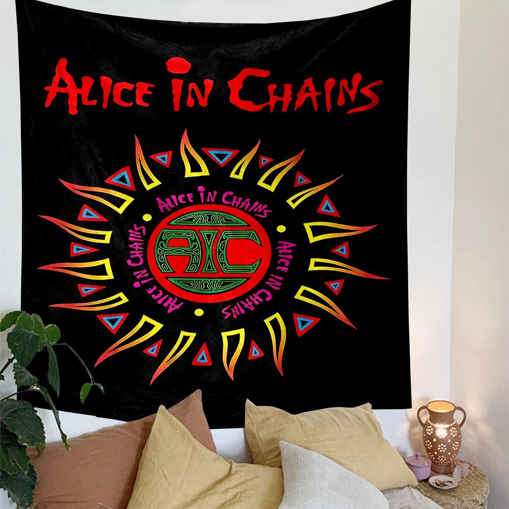 Alice in Chains Tapestry Wall Hanging, Grunge Band Logo, Wall Decor for Bedroom Living Room Dorm