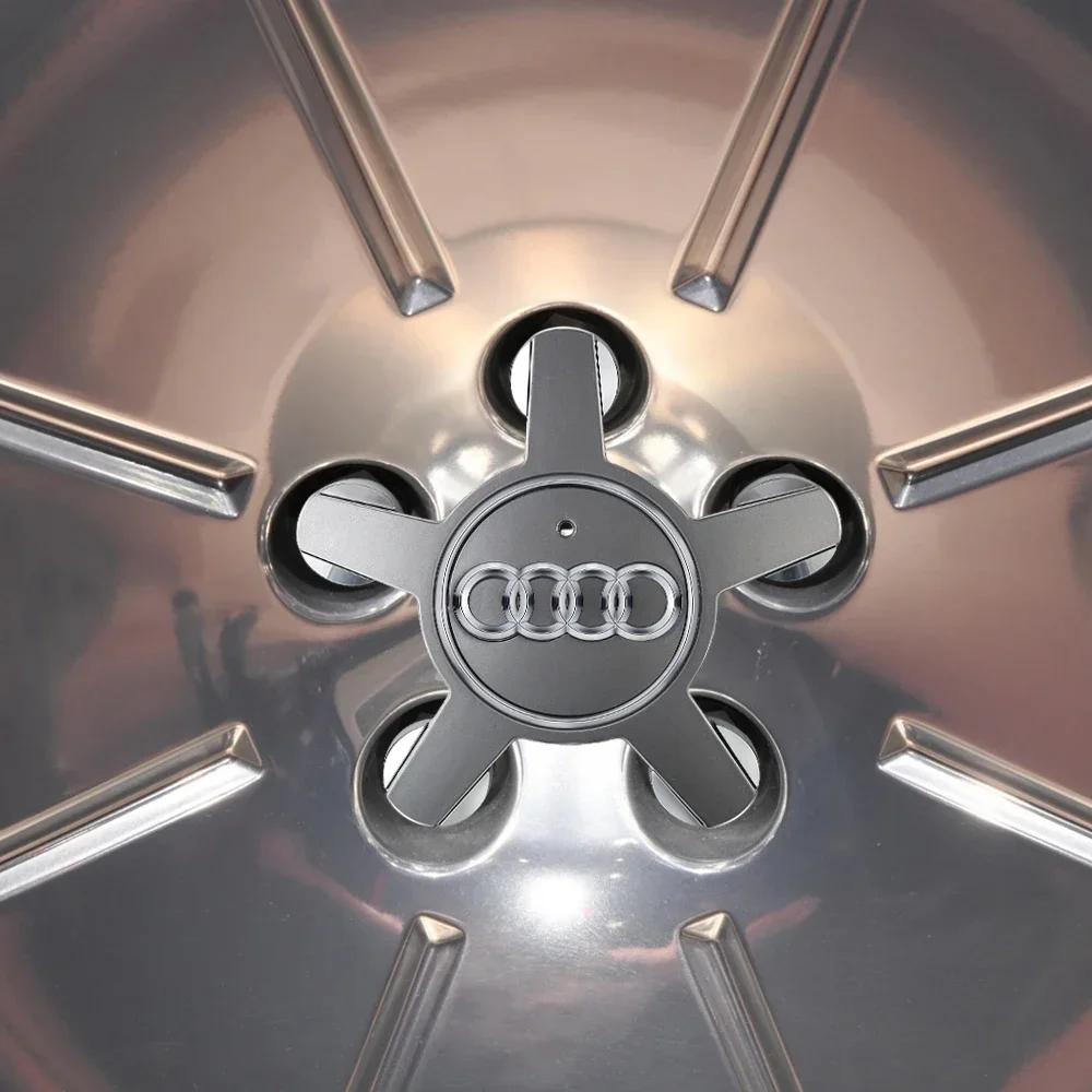 4 Stück 135mm Auto Fünf-Speichen Felgenmitte Nabendeckel 4F0601165N Zubehör für AUDI A4 B8 B6 B9 B7 A3 8P 8V 8L A6 C7 C6