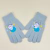 Cartoon men's and women's new children's winter all-finger knitted warm and velvet finger cute boys' gloves