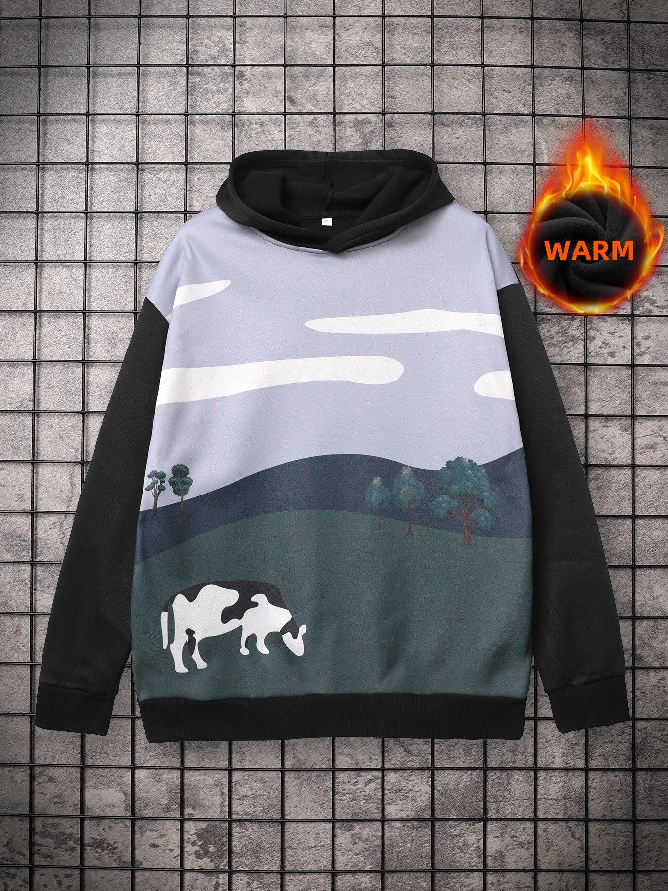 

Флисовая толстовка для мужчин, свободный пуловер, повседневная уличная одежда, толстовки для взрослых, подарочные толстовки, мужская одежда, одежда в стиле аниме