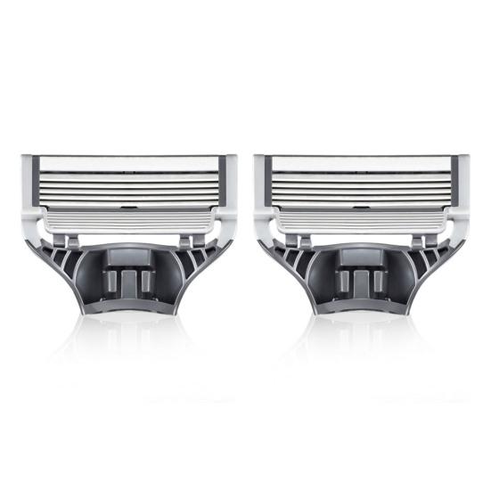 Yousheng 2Pcs Men Razor Blade Refills for Harry's 5 Layers Stainless Steel Manual Shaver Beard Trimmer Blades Cartridges Replacement with Lubricating