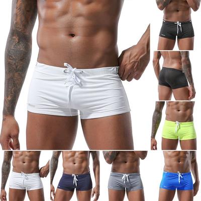 Herren Sommer Surf Beach Sexy Low-Waist Tether Mesh elastische Boxershorts Bademode