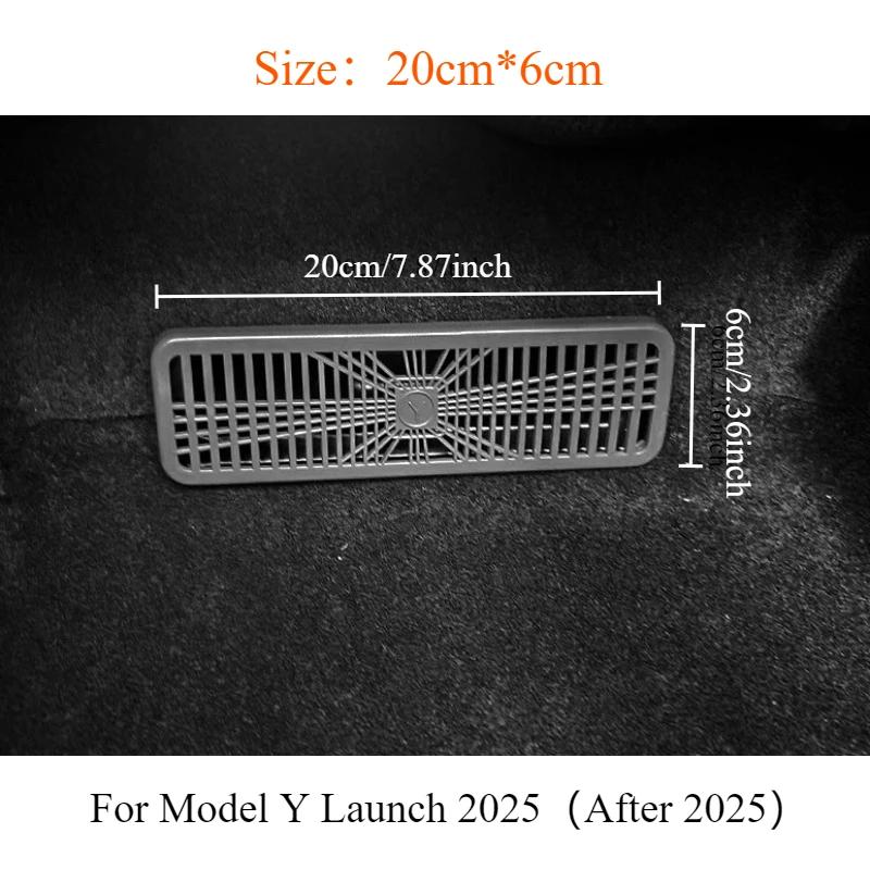 For Tesla Model Y Juniper 2025 Under Seat Rear Air Vent Protect Cover Anti-blocking Backseat Outlet Grille Protector Accessories