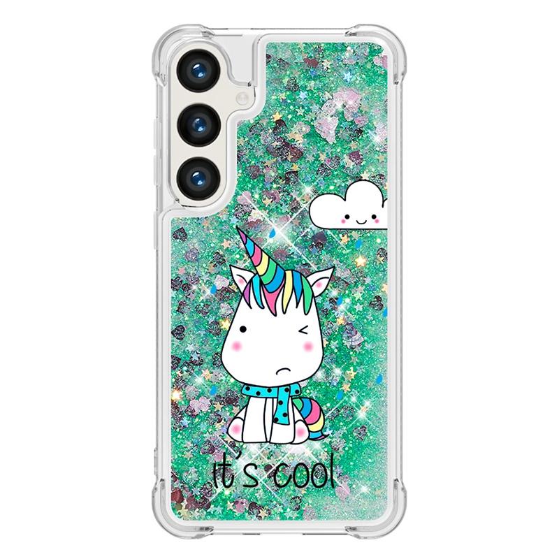 S24 Fe Case On For Funda Samsung Galaxy S24 FE Cover Glitter Dynamic Liquid Case For Samsung S 24 Ultra S24+ S24FE Cases Coque