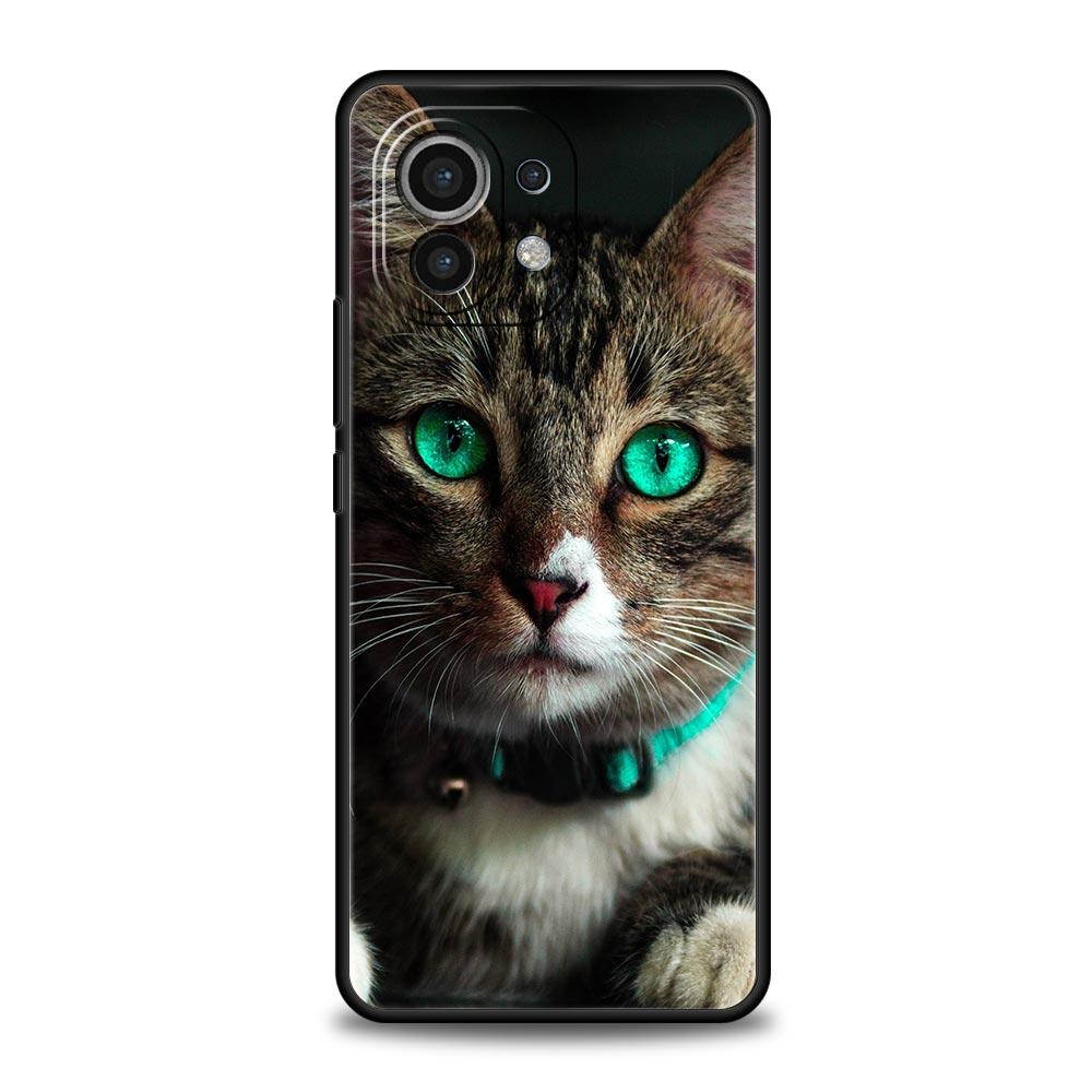 Cartoon Cute Cats Background Phone Case For Xiaomi Mi 15 14 Pro 13 12 11 Lite 10T 11T 12T 13T 14T Poco X6 X5 X4 X3 NFC F3 Cover