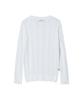 AWESOME STUDIO Distressed See-Through Long Sleeve Knit White