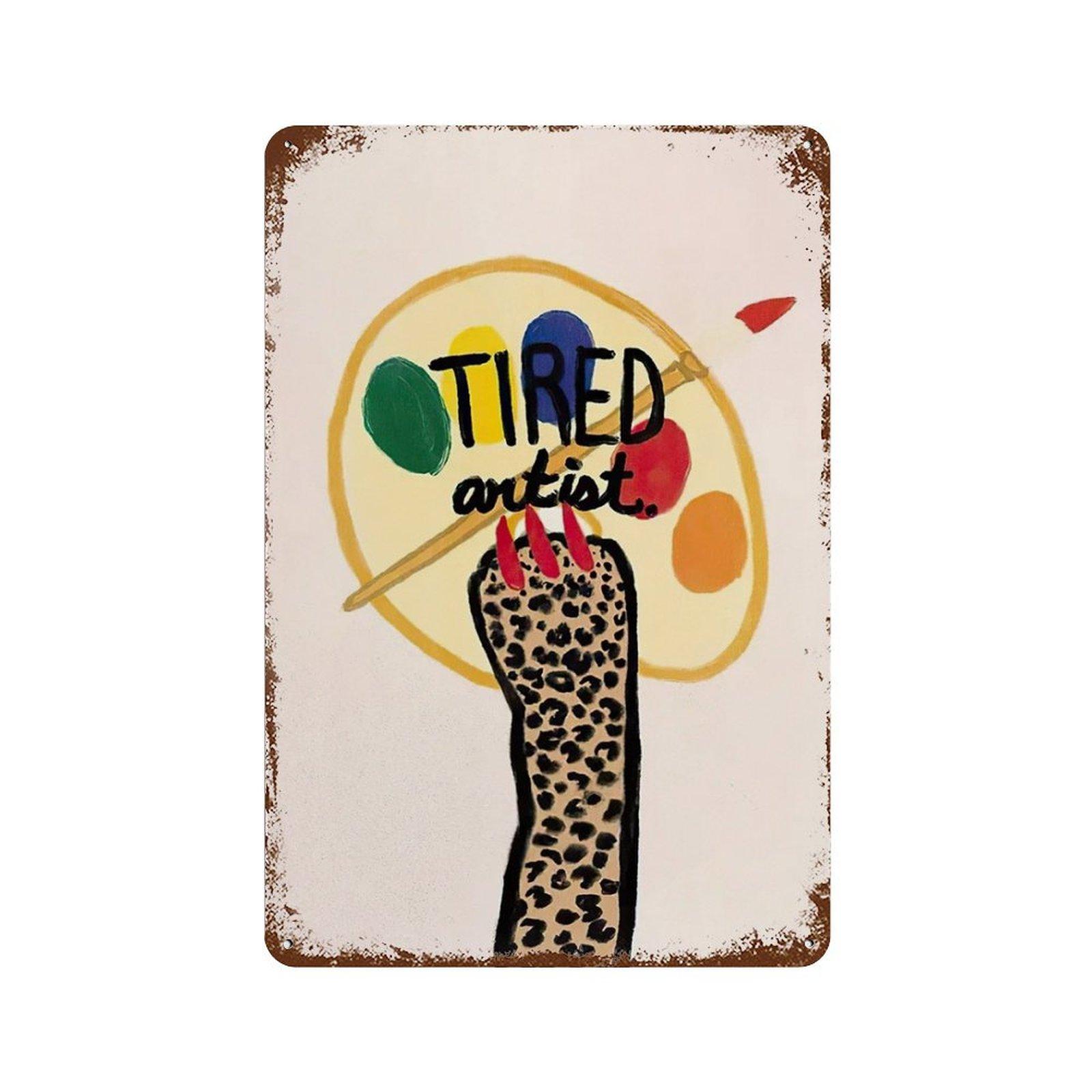 

Vintage Metal Posters Signs Abstract Ancient Egypt Snake Leopard Posters Colorful Animal Wall Art Decor for Living Room Home Bar 20x30cm