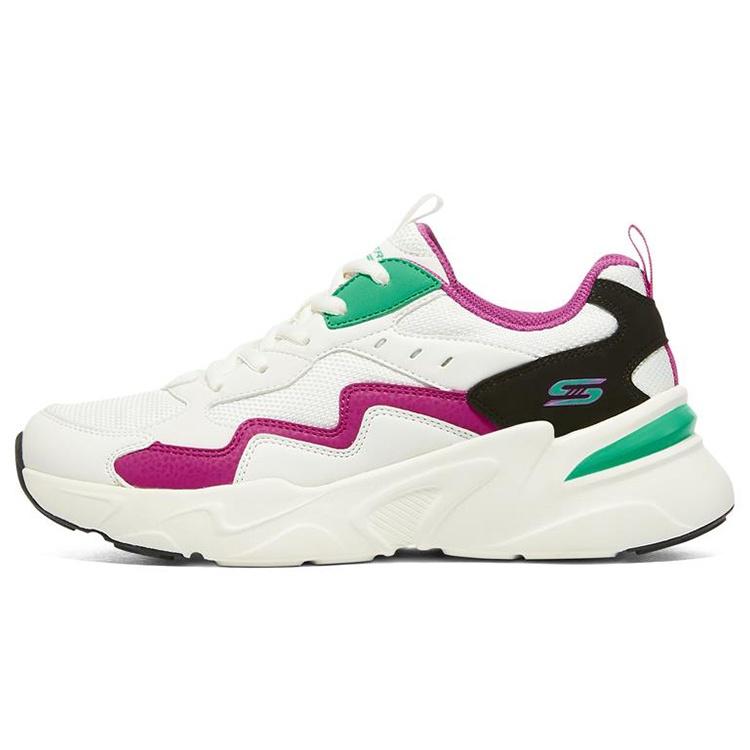 (WMNS) Skechers Bobs Bamina White Green Pink Women s 117044-WPTQ EU 36.5