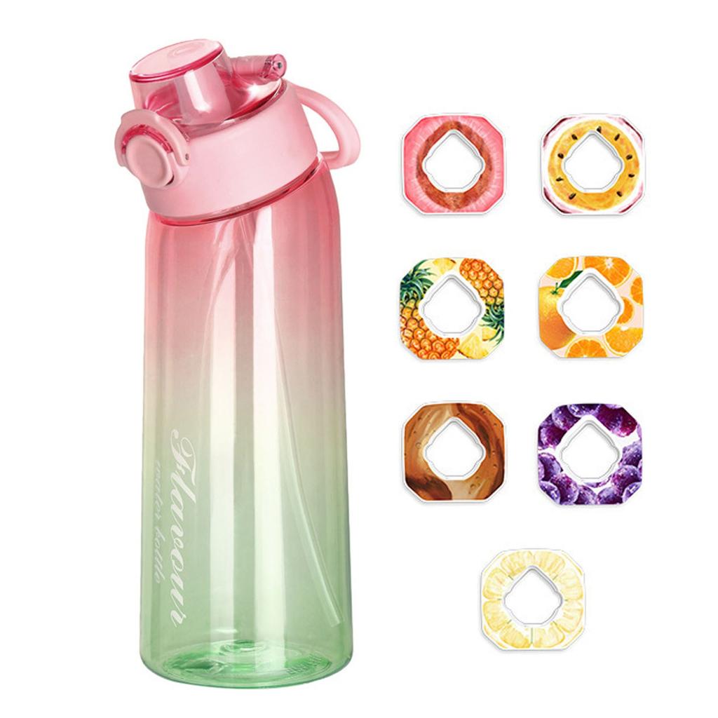 Water Bottle With 7 Pods, 900ML Fruit Water Bottle, 0% Sugar Water Cup, Sports Water Cup