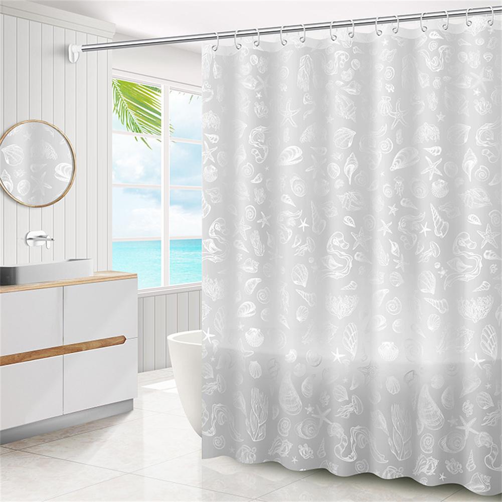 Waterproof Bath Curtains With Hooks Shower Curtain 180cm X 180cm For Families Apartments Dormitories Hotels