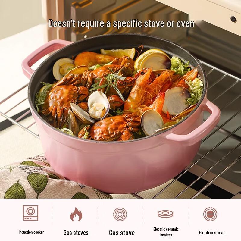 Carolot Enamel Cast Iron Dutch Oven