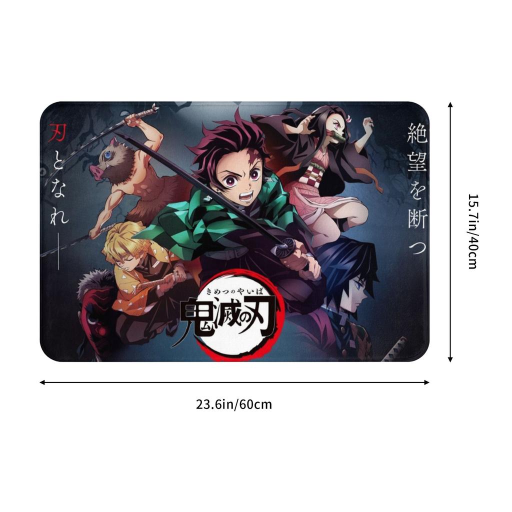 Demon Slayer Kimetsu No Yaiba Boden Tür Küche Badezimmer Matten Rutschfest Außen Fußabtreter Garten Eingang Teppich Teppich Fußmatte