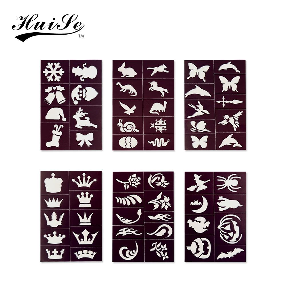 Body Paint Stencils Multi-Color Reusable Drawing Template Spray Painting Stencil Kit