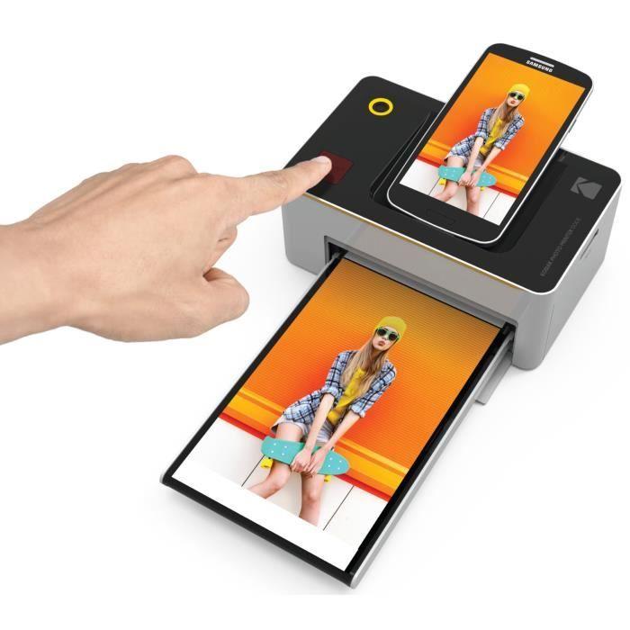 Imprimante Photo Kodak PD450 - Gris - Sublimation Thermique - Pour Smartphone iOS Et Android