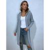Womens Oversized Crochet Cable Knit Hooded Cardigan Long Sleeve Loose Fit Sweater In Solid Colors