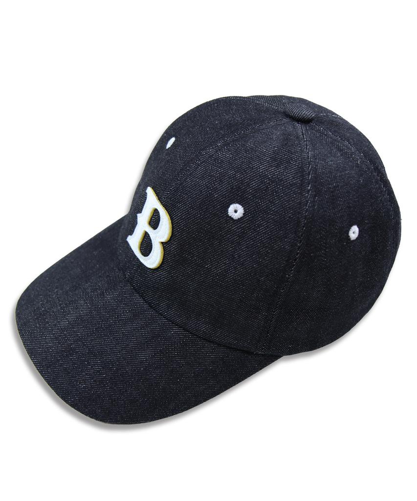 BLUFF B Logo Aging Denim Ball Cap [Blue]