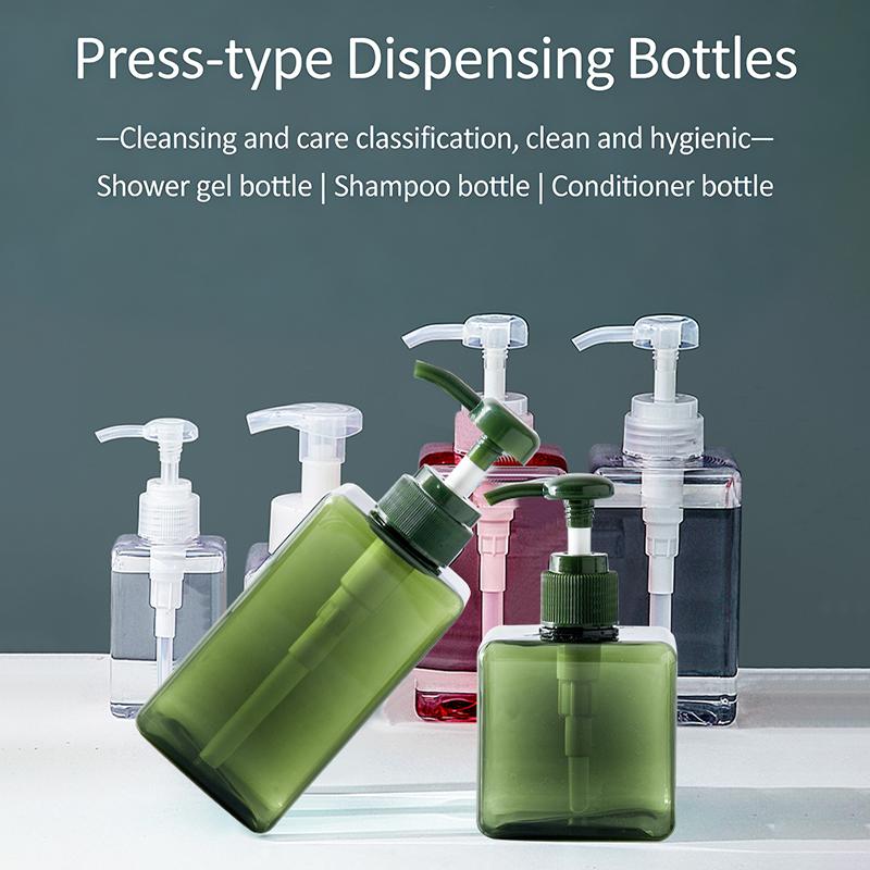 100-650Ml Kare Şişe Sıvı Sabun Çırpılmış Köpük Noktaları Şişeleme Şampuan Losyon Duş Jeli Pompalı Şişeler ve Sabunluk