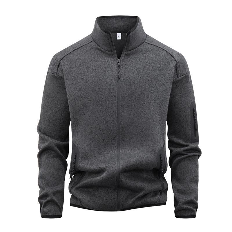 Autumn Men s Korean Style Stand Collar Cardigan Hoodie XL