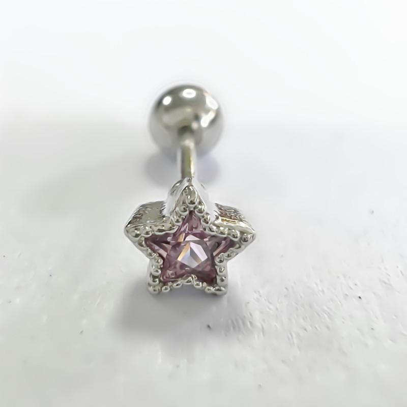 

1 шт. титановые стальные циркониевые звезды ушные косточки гвоздики спиральные серьги-гвоздики для женщин девочек ювелирные изделия для вечеринки подарок