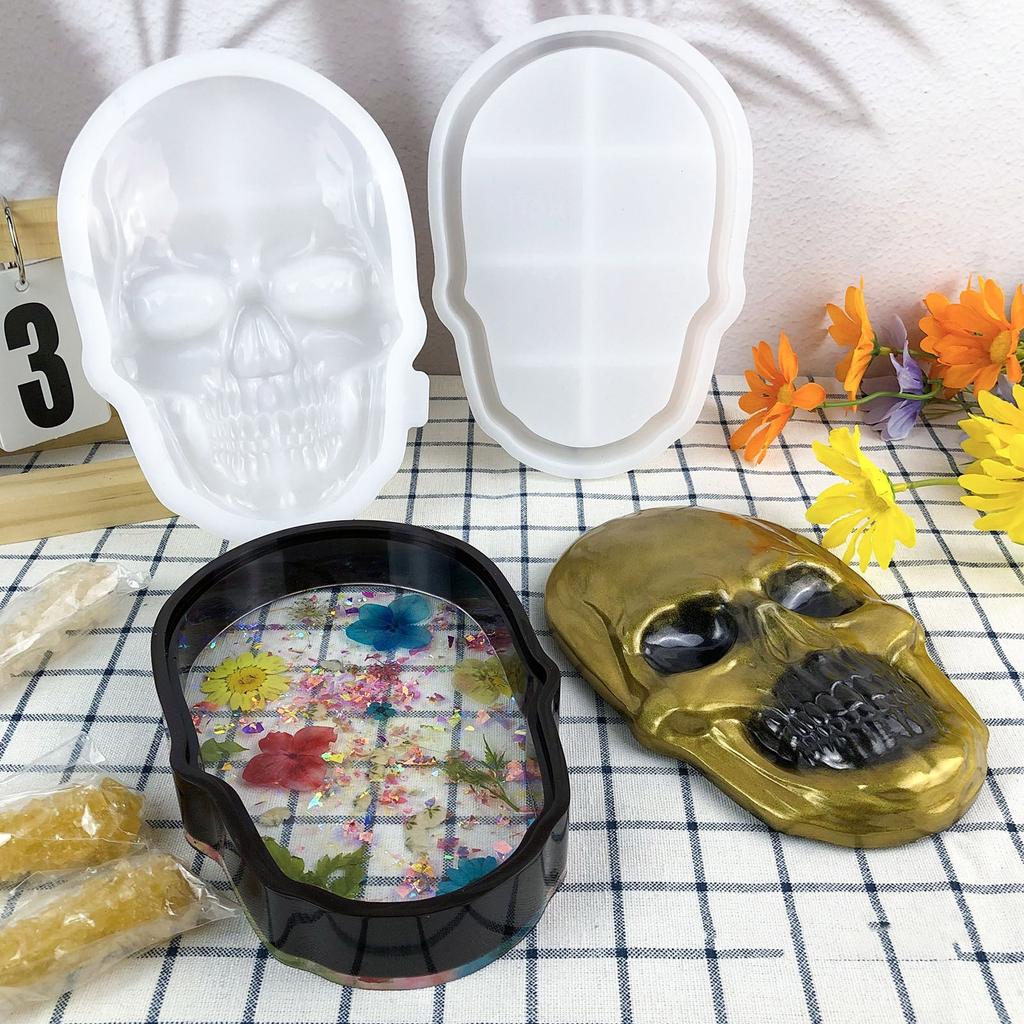 Silicone Resin Storage Box Mold with Lid Epoxy Resin Mould for Jewelry and Candle Holder Crafts Home Decoration Moulds