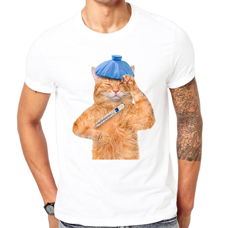 2019 Latest funny print design Naughty cat Summer Tshirt Cool men spring summer shirt brand fashion shirt cool tops