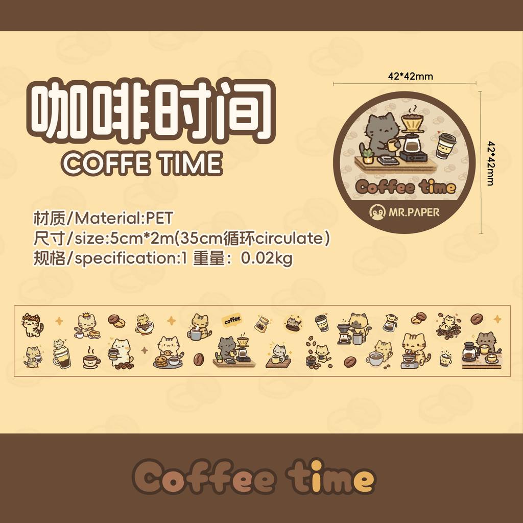 30mm * 2m Kawaii Cartoon Animal Illustration Creative Decorative Tape DIY Handmade Scrapbooking Material Aesthetics Tape