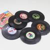 Vintage LP Record Coasters Cup Pads Non Slip Coffee Drink Mats ABS Material Cup Mats Suitable for Dining Table