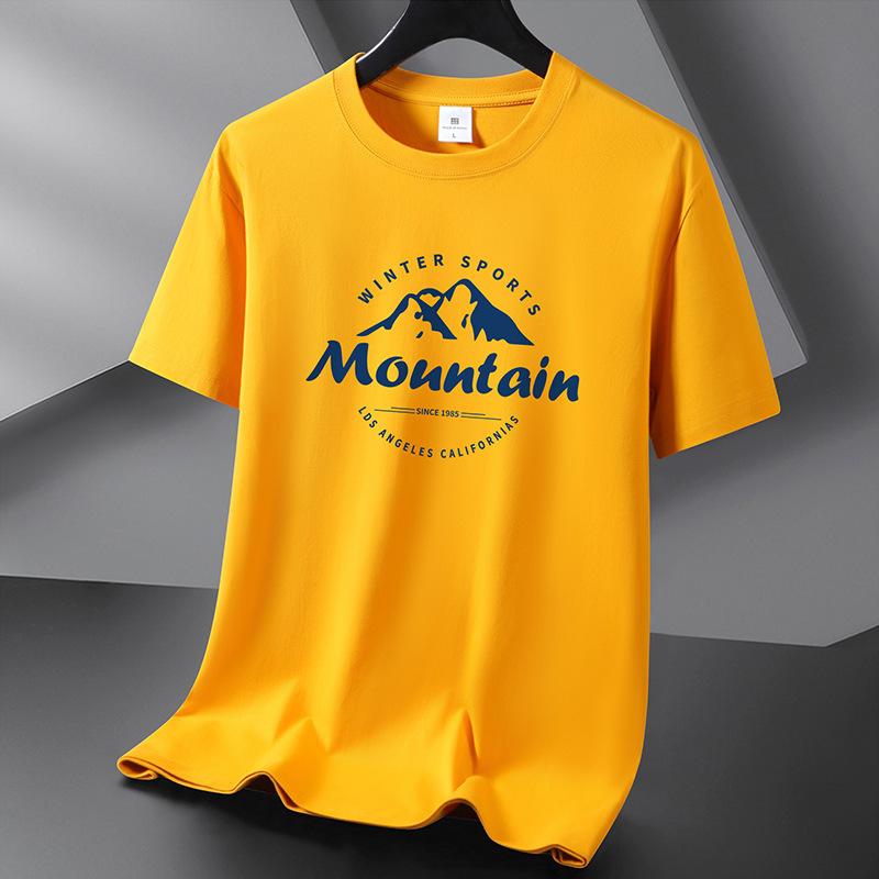 

Мужская футболка Takayama с короткими рукавами из чистого хлопка, 10 цветов, S-6XL 6XL жёлтый