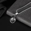 [Rockyu] Necklace for Men and Women, Unisex, Silver Stainless Steel, Simple, Clavicle Chain, Round Ring Necklace, Roman Numeral Engraving, Double Ring