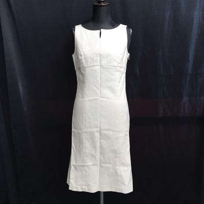 23KU Silk Blend Sleeveless Dress [38/M/Knee Length/Ivory] Onward(USED)