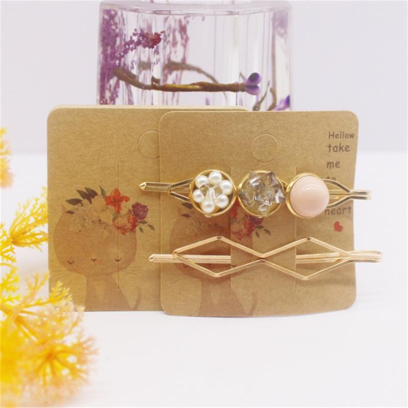 

50 шт. 6x6 см многоцветная бумажная упаковочная карточка для заколок для волос небольшой упаковочный материал для ювелирных изделий 50card арбуз красный