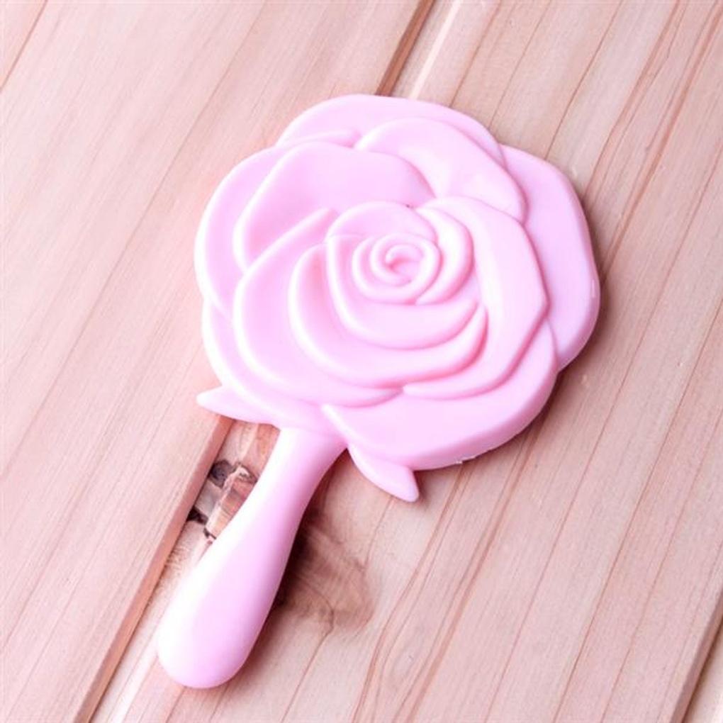 Fashion Rose Hand Mirror/Beauty Salon Printed Promotional Mini Hand Mirror