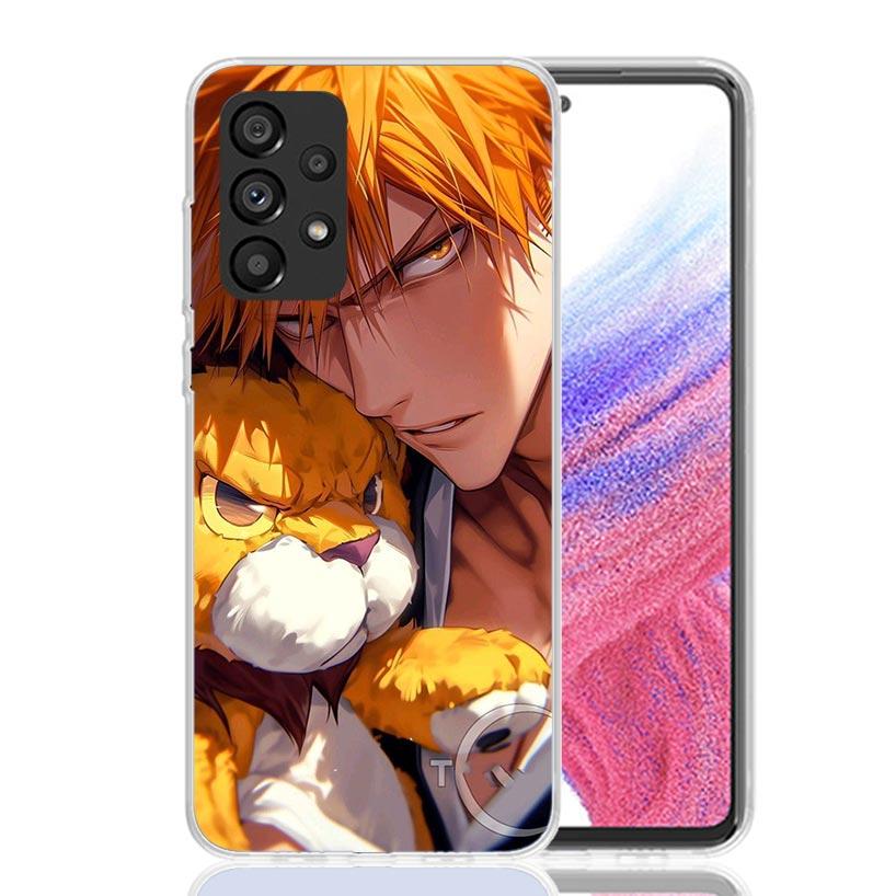 Kurosaki Ichigo Bleach Phone Case for Samsung Galaxy A52 A51 A50S A12 A22 A32 A72 A10S A30S A31 A71 Note 20 Ultra 10 Plus S10 Ga