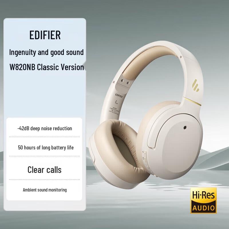 Edifier W820NB Bluetooth Kopfhörer mit Aktiver Geräuschunterdrückung