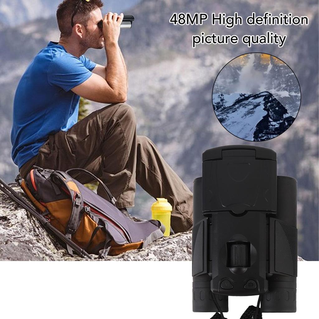 10x25 Digital Binoculars with Camera for Color 8x Digital 48MP Video and Photo Large View Binoculars for Birdwatching and Travel Adults, 2-Inch